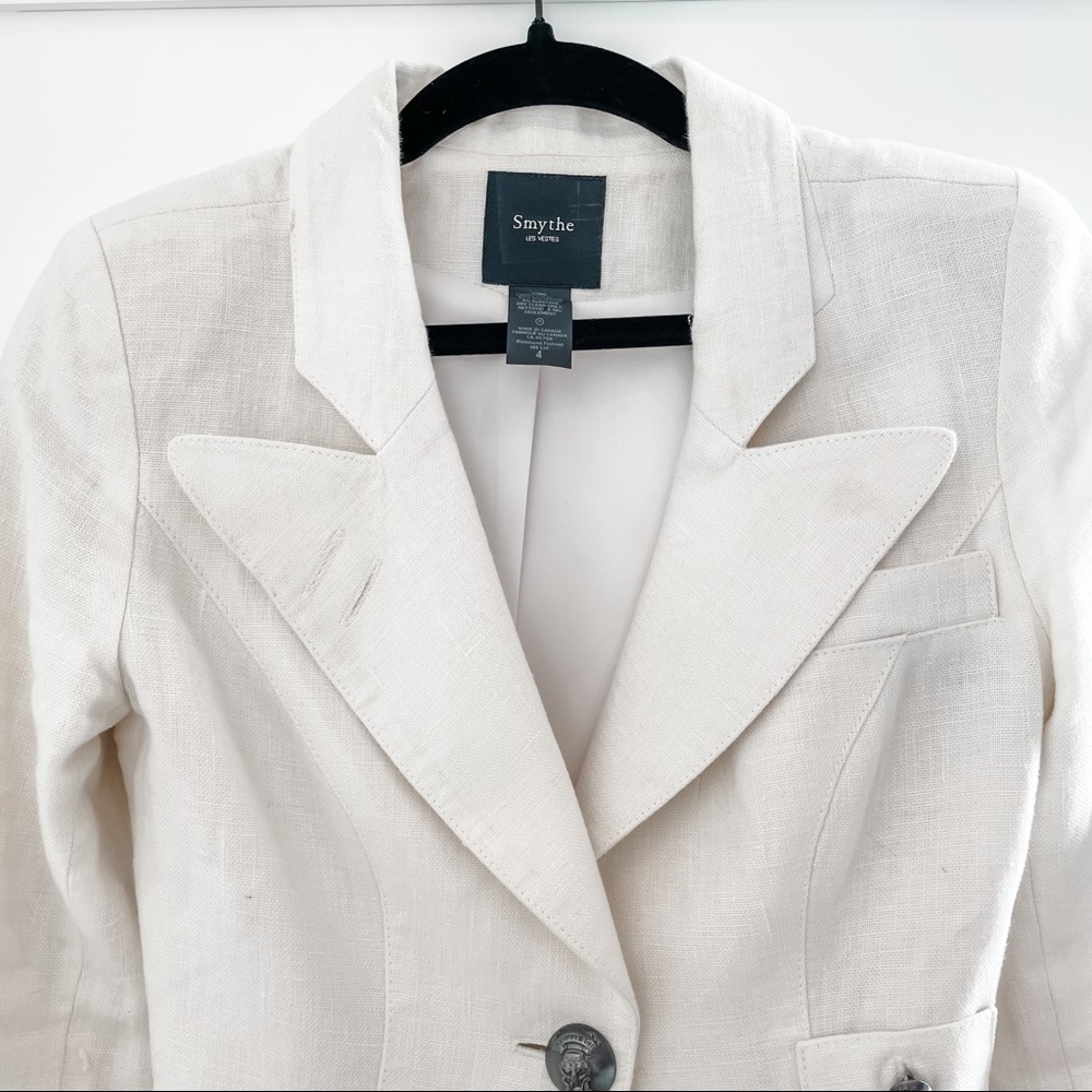 SMYTHE • Duchess Blazer • Ivory • Size 4